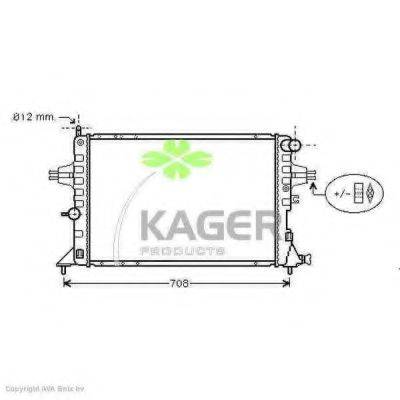 KAGER 310807 Радіатор, охолодження двигуна