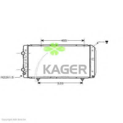 KAGER 310862 Радіатор, охолодження двигуна