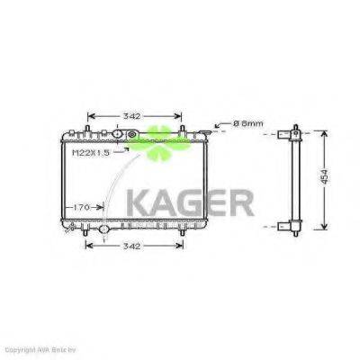 KAGER 310876 Радіатор, охолодження двигуна