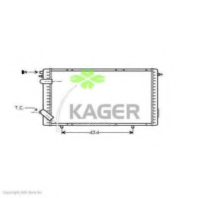 KAGER 310927 Радіатор, охолодження двигуна