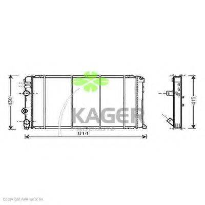 KAGER 310966 Радіатор, охолодження двигуна