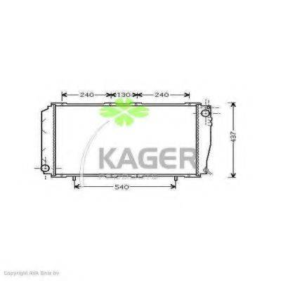 KAGER 311030 Радіатор, охолодження двигуна