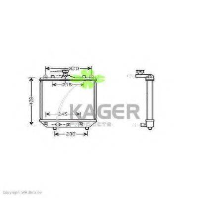 KAGER 311065 Радіатор, охолодження двигуна