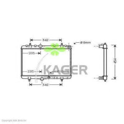 KAGER 311372 Радіатор, охолодження двигуна