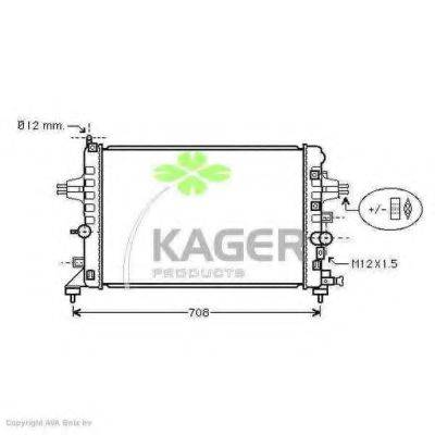 KAGER 311734 Радіатор, охолодження двигуна