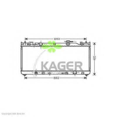 KAGER 311871 Радіатор, охолодження двигуна