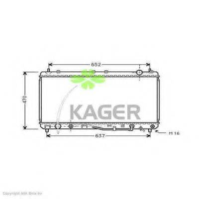 KAGER 311874 Радіатор, охолодження двигуна