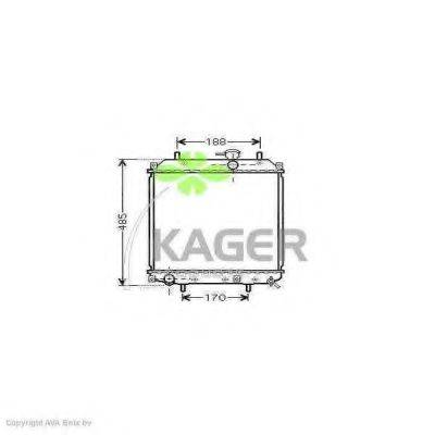 KAGER 311948 Радіатор, охолодження двигуна