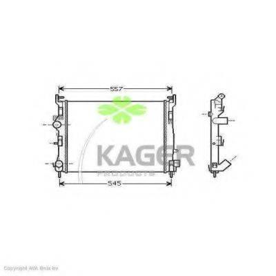 KAGER 312001 Радіатор, охолодження двигуна