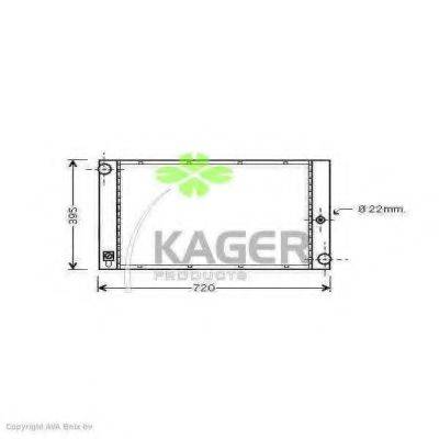 KAGER 312192 Радіатор, охолодження двигуна