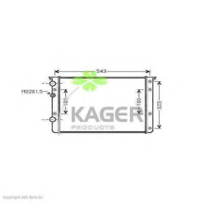 KAGER 312607 Радіатор, охолодження двигуна