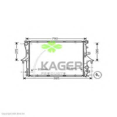 KAGER 313377 Радіатор, охолодження двигуна