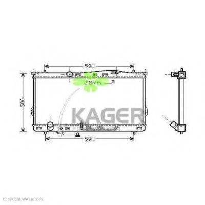 KAGER 313402 Радіатор, охолодження двигуна