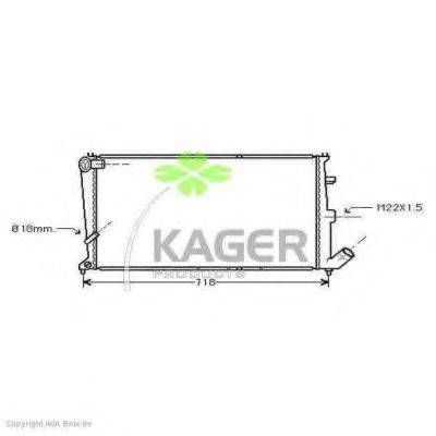 KAGER 313607 Радіатор, охолодження двигуна