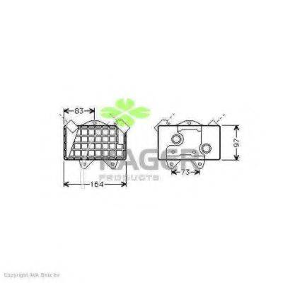 KAGER 313839 масляний радіатор, моторне масло