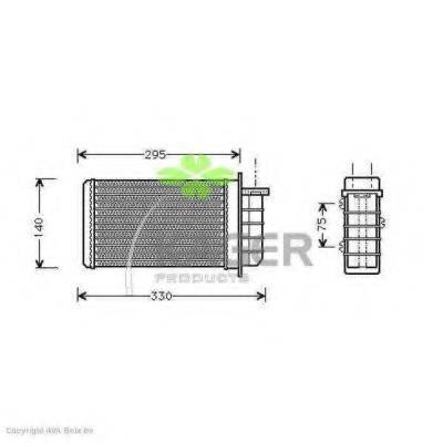 KAGER 320051 Теплообмінник, опалення салону
