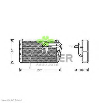 KAGER 320158 Теплообмінник, опалення салону