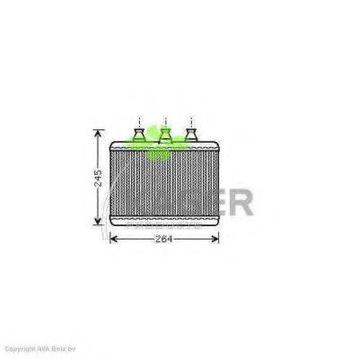 KAGER 320423 Теплообмінник, опалення салону
