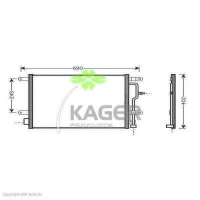 KAGER 945013 Конденсатор, кондиціонер