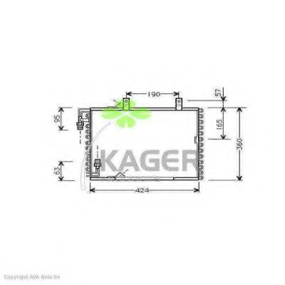 KAGER 945039 Конденсатор, кондиціонер