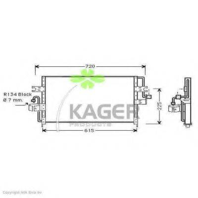 KAGER 945081 Конденсатор, кондиціонер