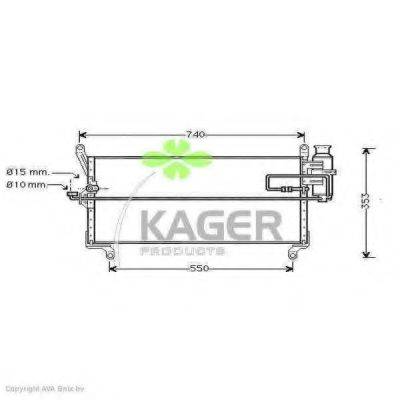 KAGER 945133 Конденсатор, кондиціонер