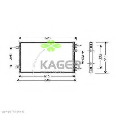 KAGER 945145 Конденсатор, кондиціонер