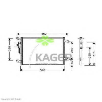 KAGER 945189 Конденсатор, кондиціонер