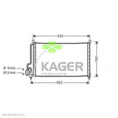 KAGER 945256 Конденсатор, кондиціонер