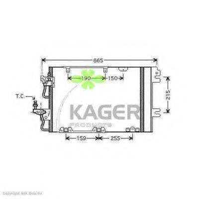 KAGER 945844 Конденсатор, кондиціонер