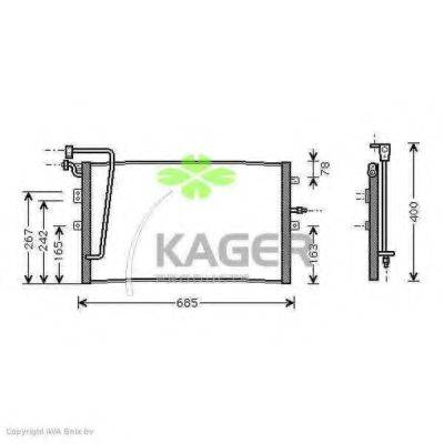 KAGER 946250 Конденсатор, кондиціонер