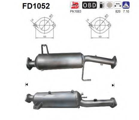 AS FD1052 Саджовий/частковий фільтр, система вихлопу ОГ