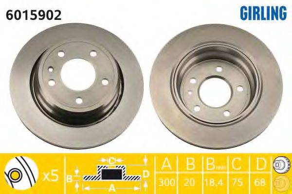 GIRLING 6015902 гальмівний диск