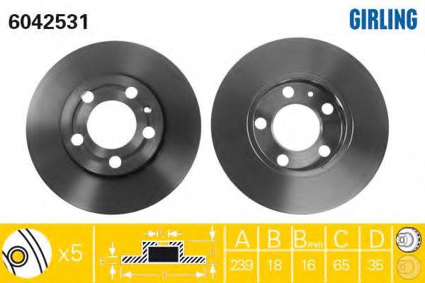 GIRLING 6042531 гальмівний диск