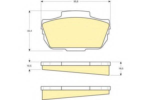 GIRLING 6103376 Комплект гальмівних колодок, дискове гальмо