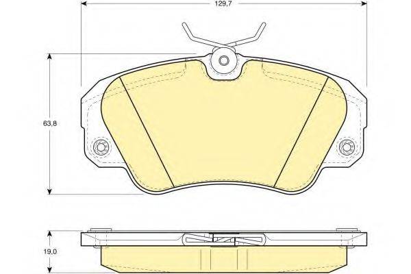 GIRLING 6109571 Комплект гальмівних колодок, дискове гальмо