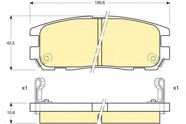 GIRLING 6111879 Комплект гальмівних колодок, дискове гальмо