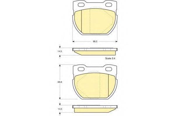 GIRLING 6112096 Комплект гальмівних колодок, дискове гальмо
