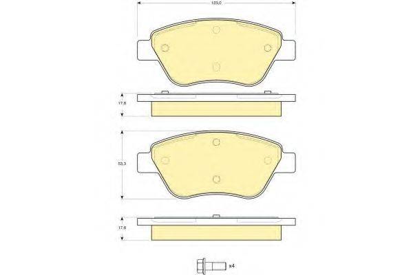 GIRLING 6115794 Комплект гальмівних колодок, дискове гальмо