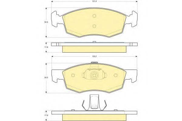 GIRLING 6115882 Комплект гальмівних колодок, дискове гальмо