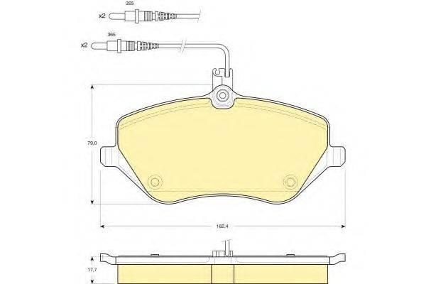 GIRLING 6115951 Комплект гальмівних колодок, дискове гальмо