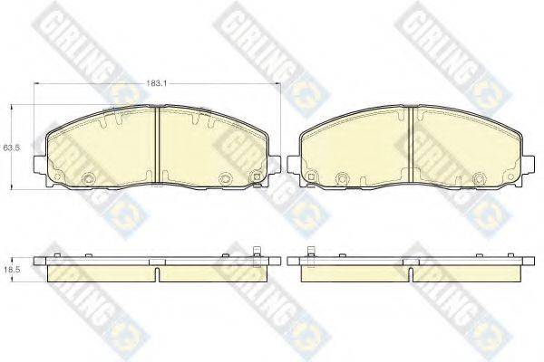 GIRLING 6119442 Комплект гальмівних колодок, дискове гальмо