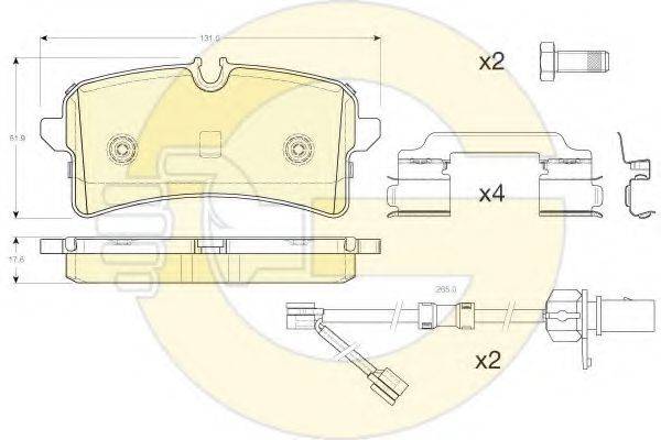 GIRLING 6119891 Комплект гальмівних колодок, дискове гальмо