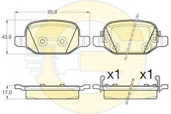 GIRLING 6120021 Комплект гальмівних колодок, дискове гальмо