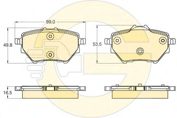 GIRLING 6120364 Комплект гальмівних колодок, дискове гальмо