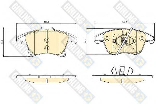 GIRLING 6120752 Комплект гальмівних колодок, дискове гальмо
