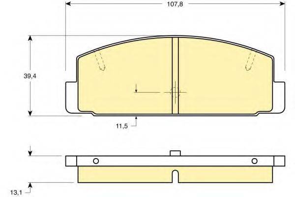 GIRLING 6130889 Комплект гальмівних колодок, дискове гальмо