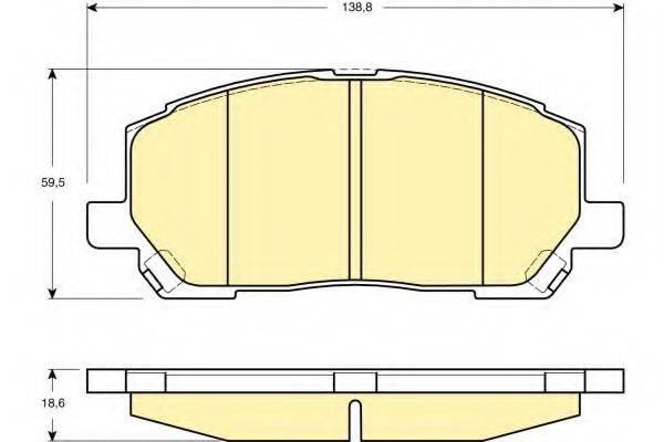 GIRLING 6132869 Комплект гальмівних колодок, дискове гальмо