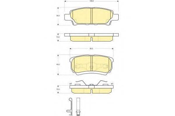 GIRLING 6133419 Комплект гальмівних колодок, дискове гальмо