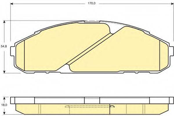 GIRLING 6133949 Комплект гальмівних колодок, дискове гальмо